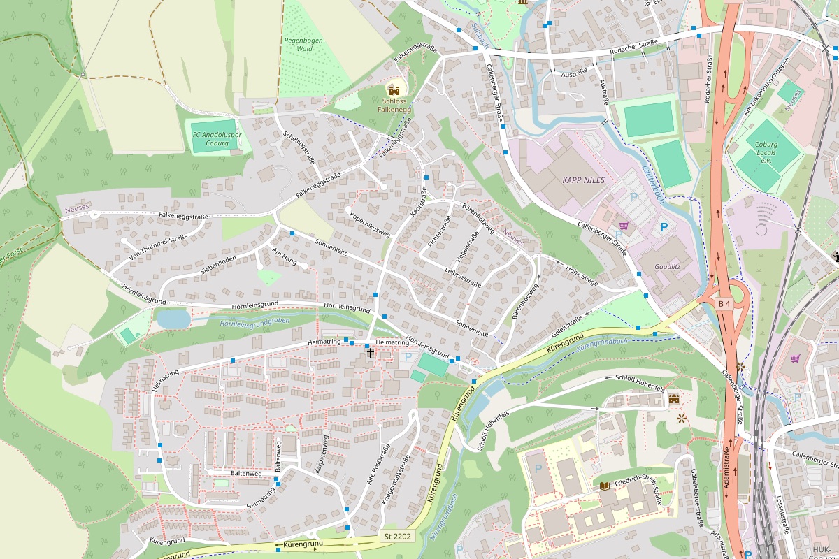 Karte: Physio Plus, Sonnenleite 19b in Coburg-Neuses